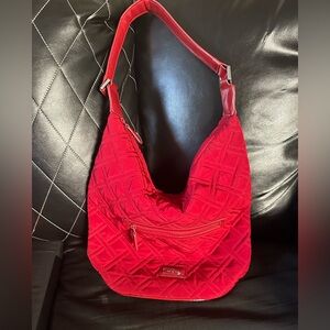 Vera Bradley Red Quilted Hobo Bag